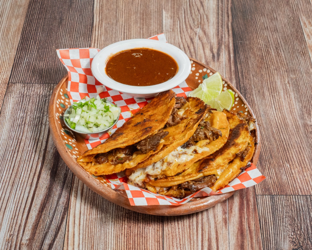 Quesabirras — slow-braised birria with melted cheese